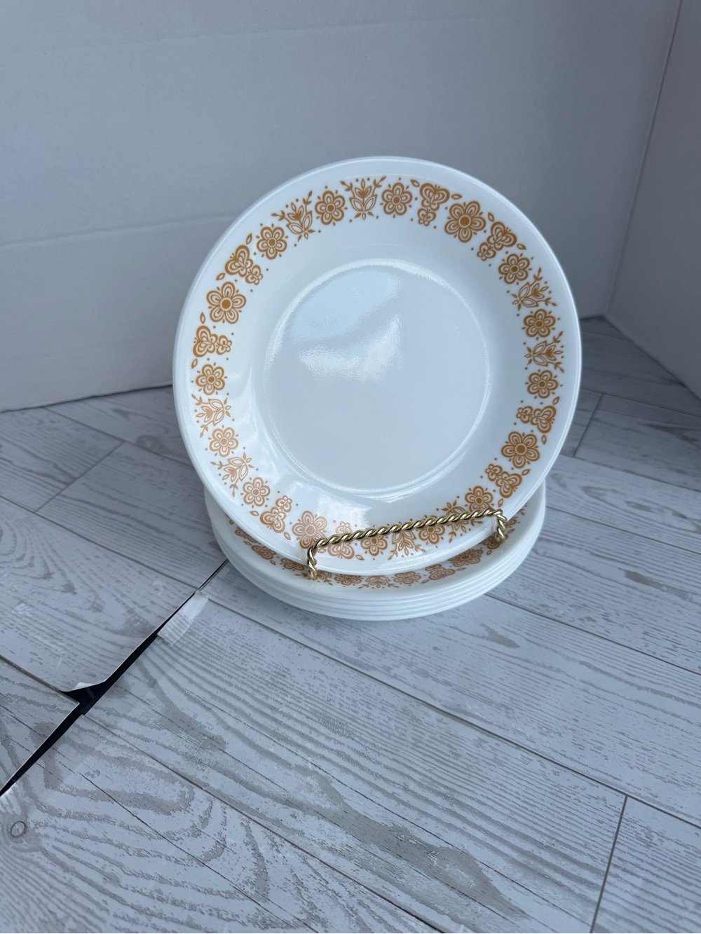 Corelle Golden Butterfly Border - Set of 6 bread butter/salad plates